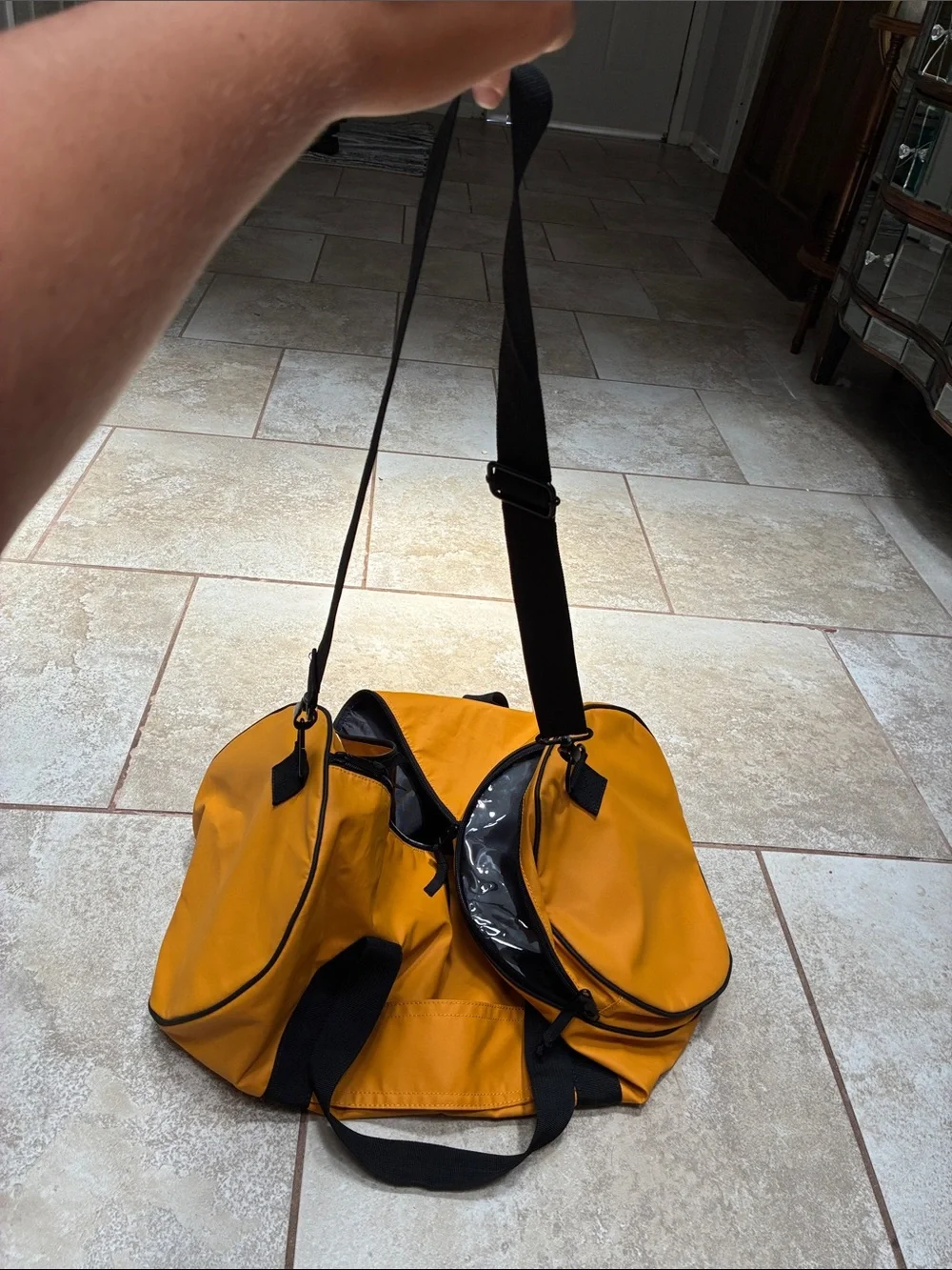 Pajar Men's Orange Duffel Bag with Black Straps